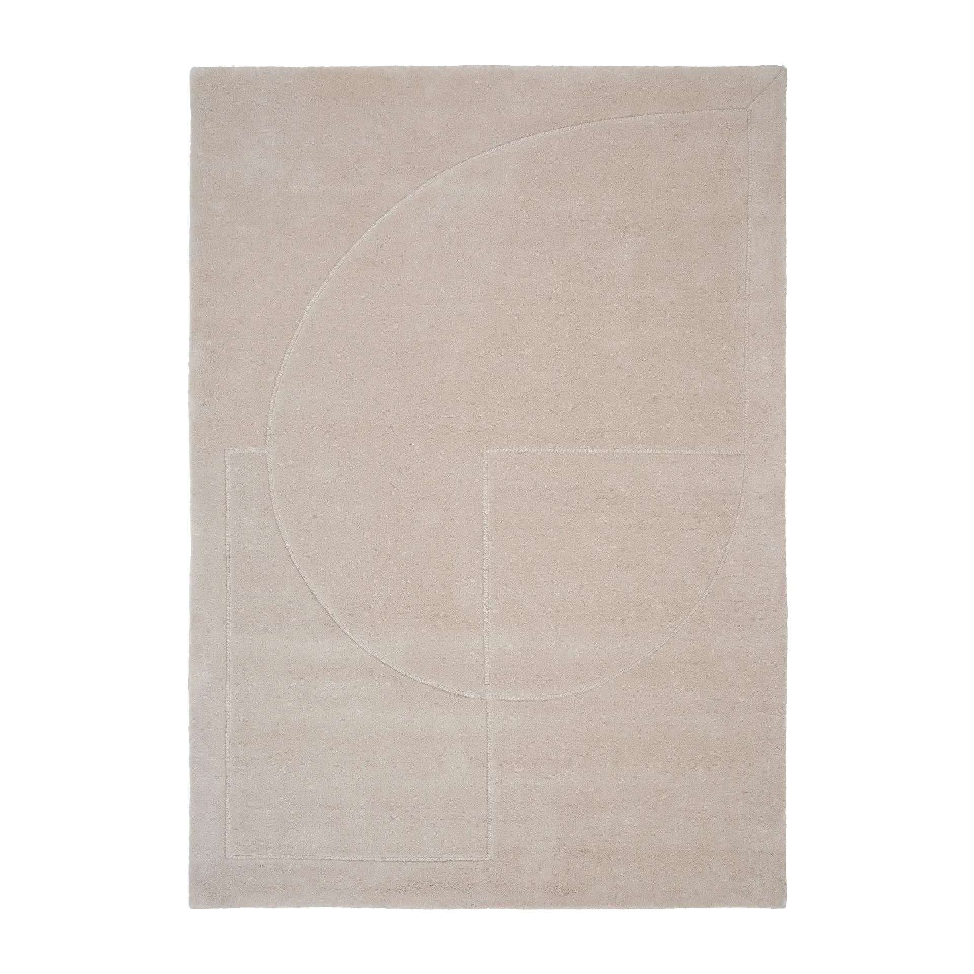 Lineal Poem wool carpet, Beige. 170x240 cm Linie Design