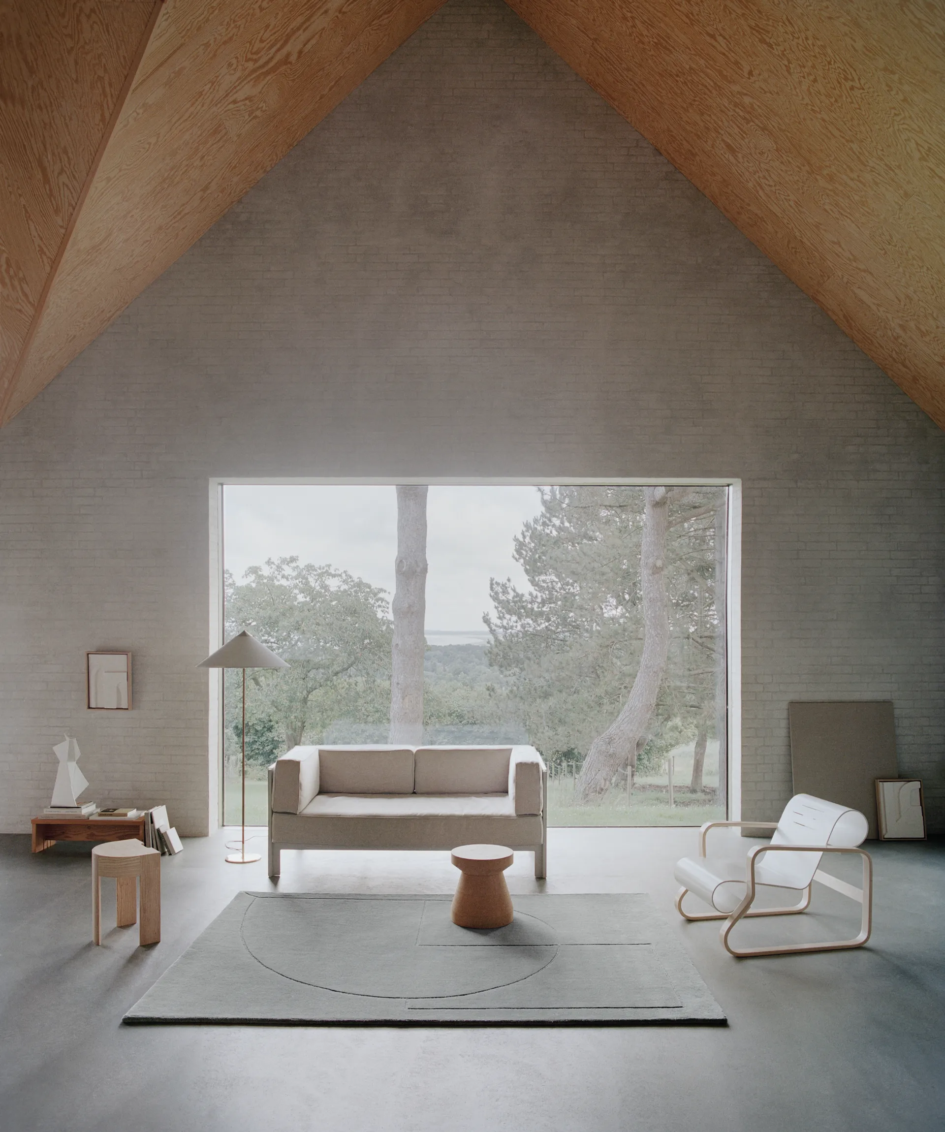 Lineal Poem wool carpet, Moss. 200x300 cm Linie Design