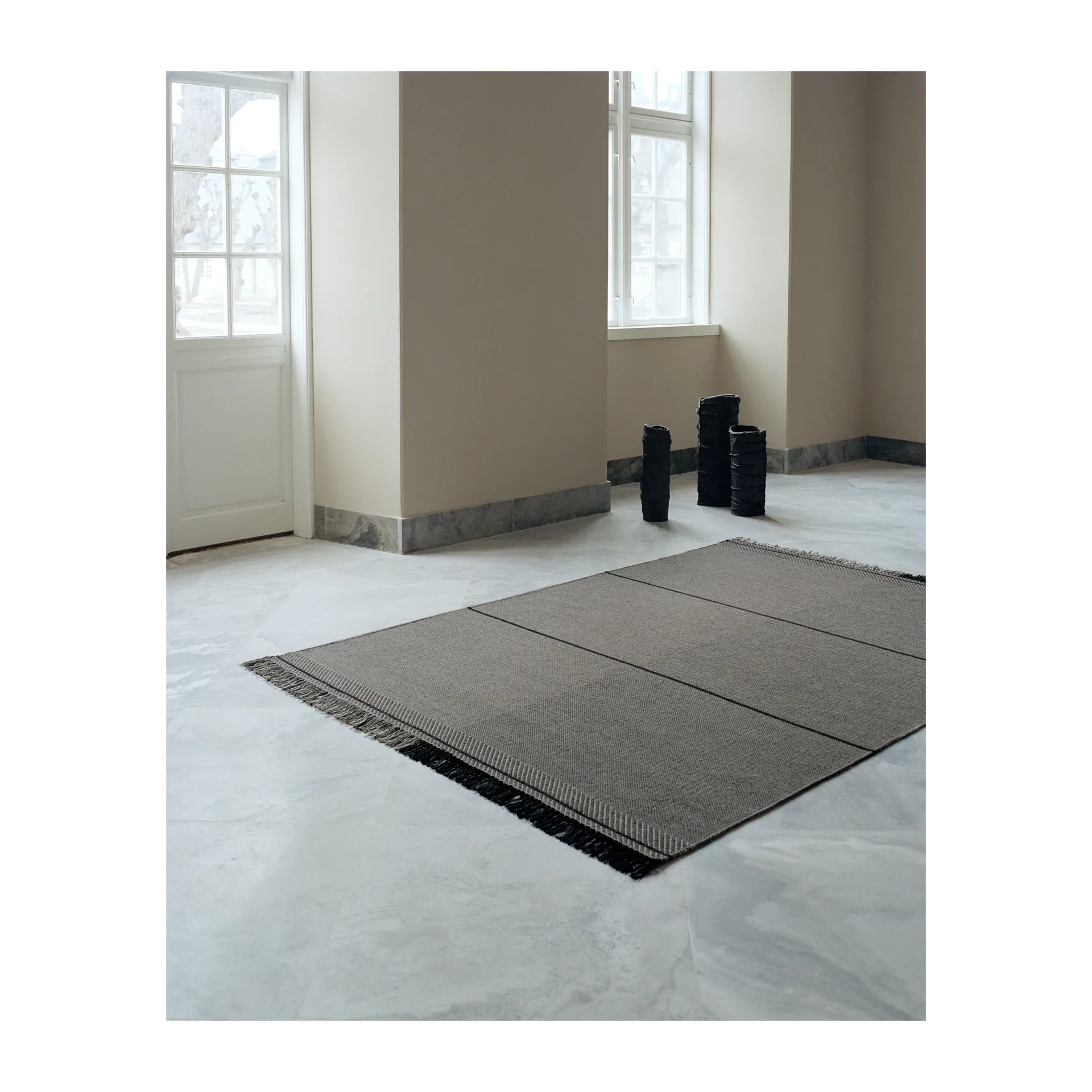Mindful Soul wool carpet 200x300 cm, Stone-grey Linie Design