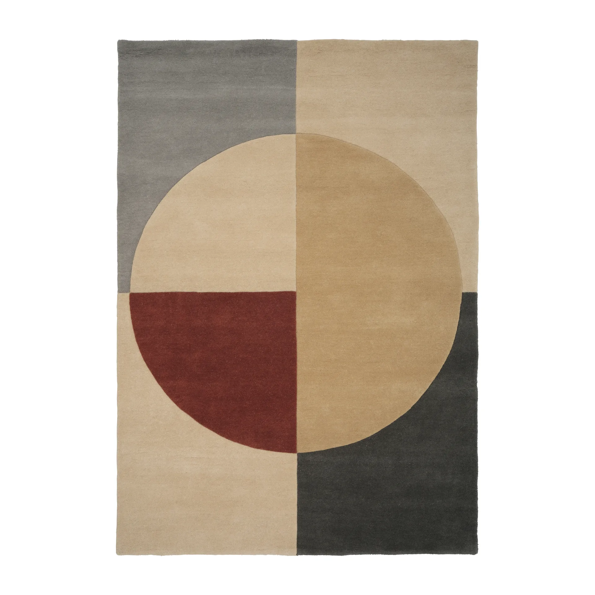 Radiality wool carpet, Ruby. 250x350 cm Linie Design