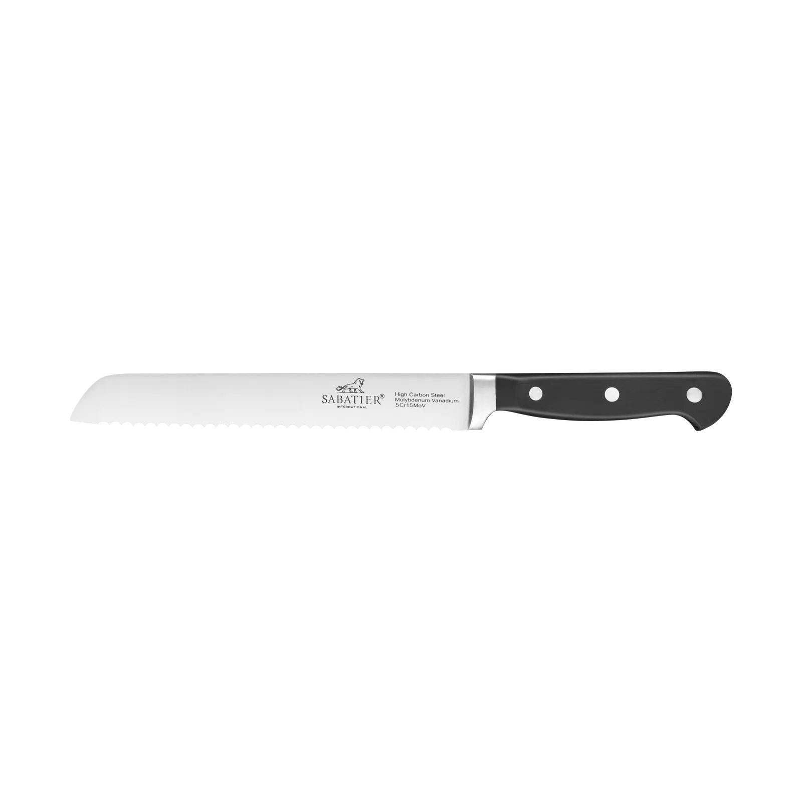 Pluto bread knife 20 cm, Steel-black Lion Sabatier