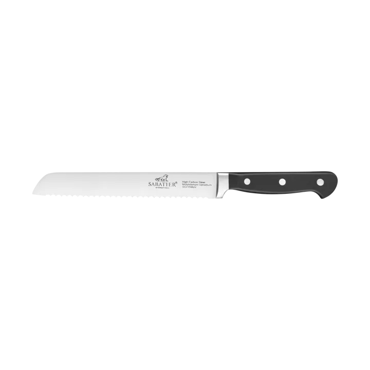 Pluto bread knife 20 cm - Steel-black - Lion Sabatier