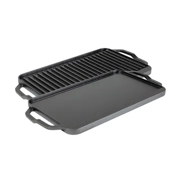 Chef collection reversible griddle and grill plate - 50x25 cm - Lodge