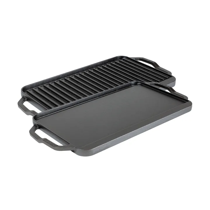 Chef collection reversible griddle and grill plate - 50x25 cm - Lodge
