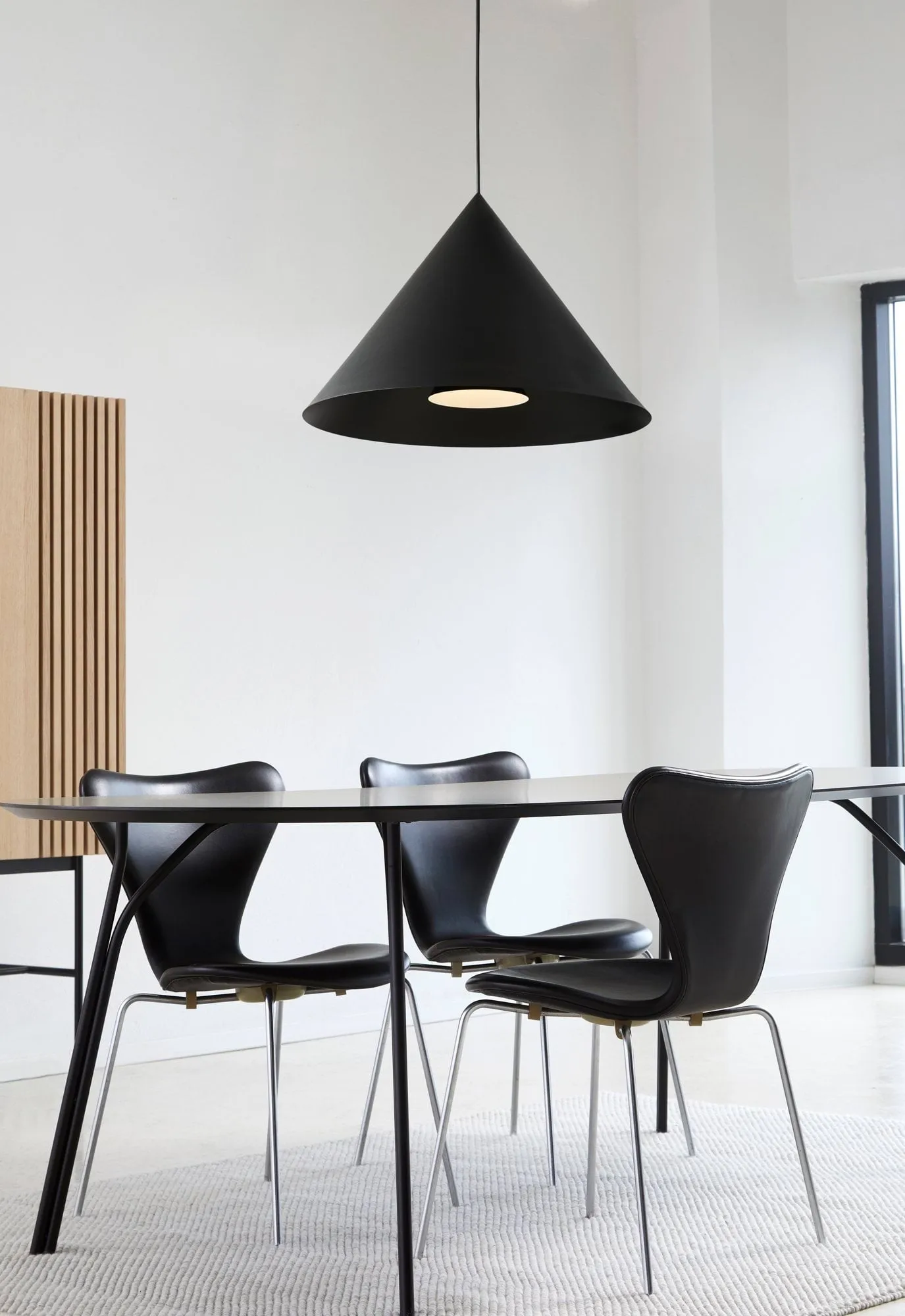 Hanzu pendant lamp, Black, Ø55 cm Loom Design