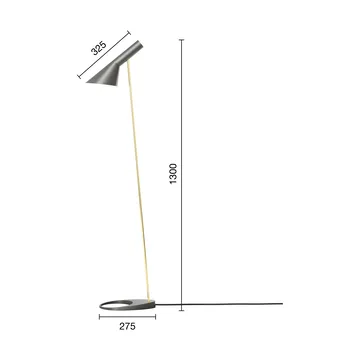 AJ floor lamp - Brass-warm grey - Louis Poulsen