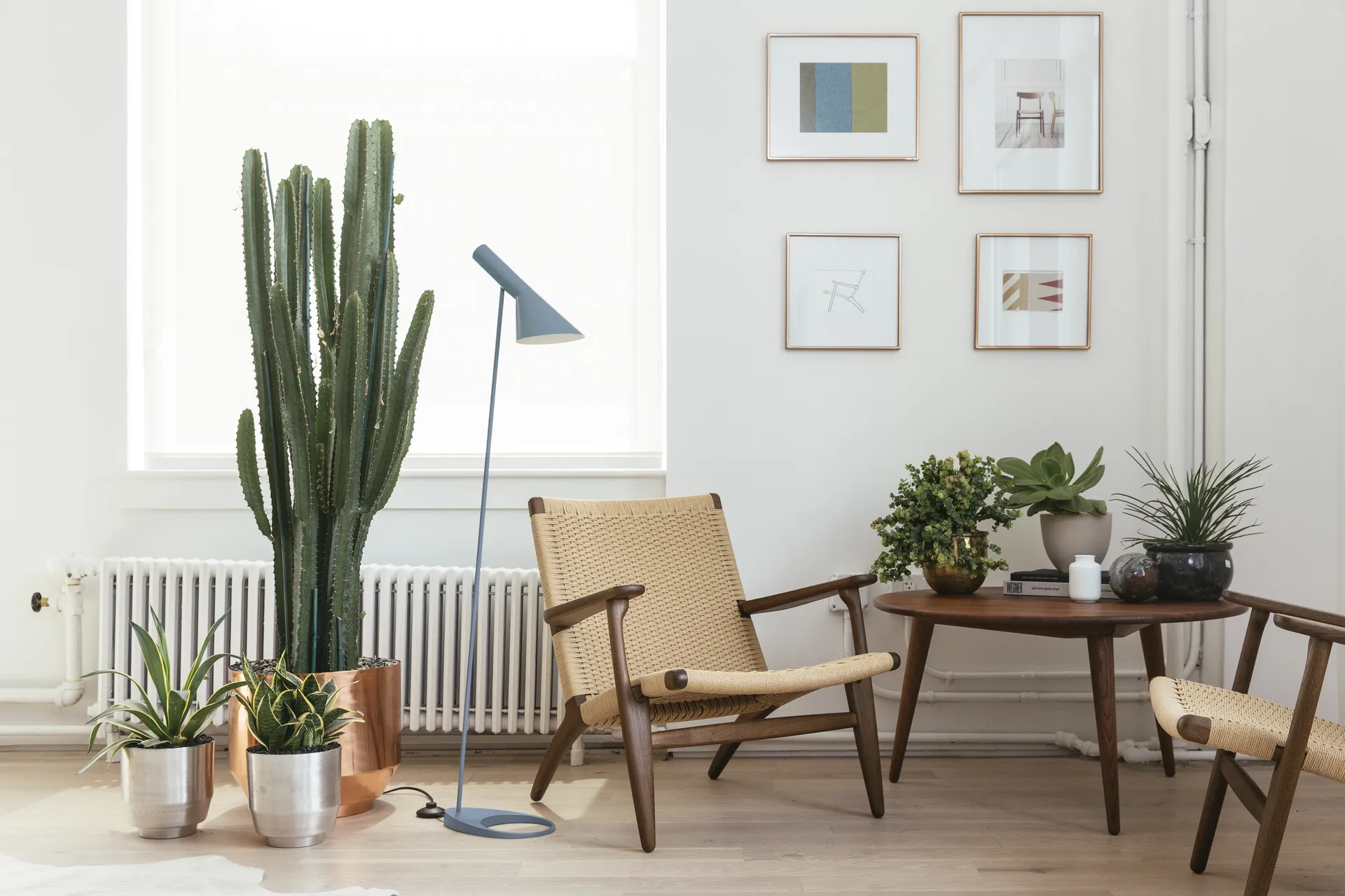 AJ floor lamp, Dusty blue Louis Poulsen