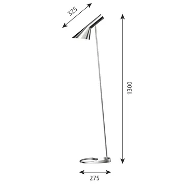 AJ floor lamp - Polished stainless steel - Louis Poulsen
