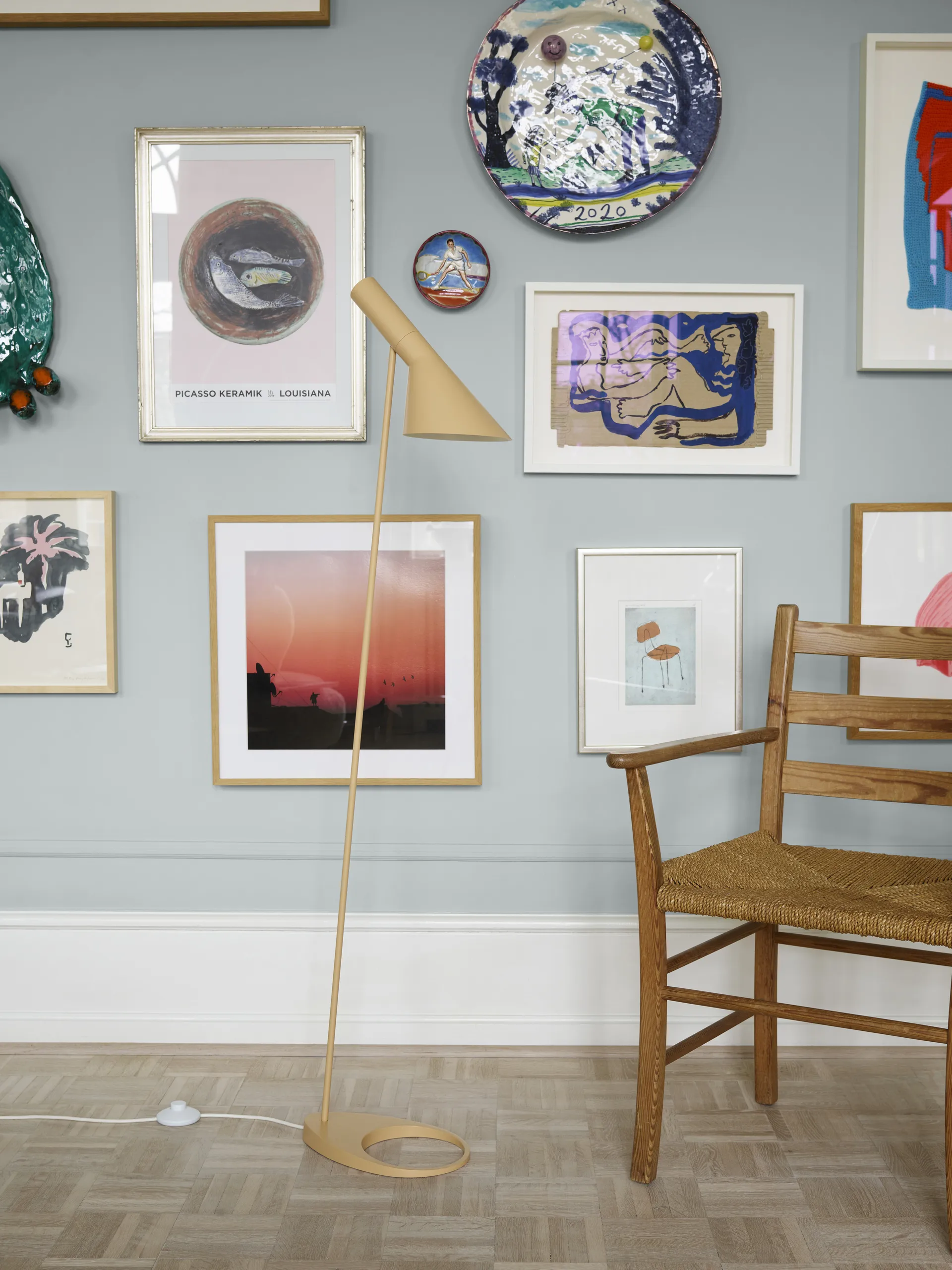 AJ floor lamp, Soft lemon Louis Poulsen
