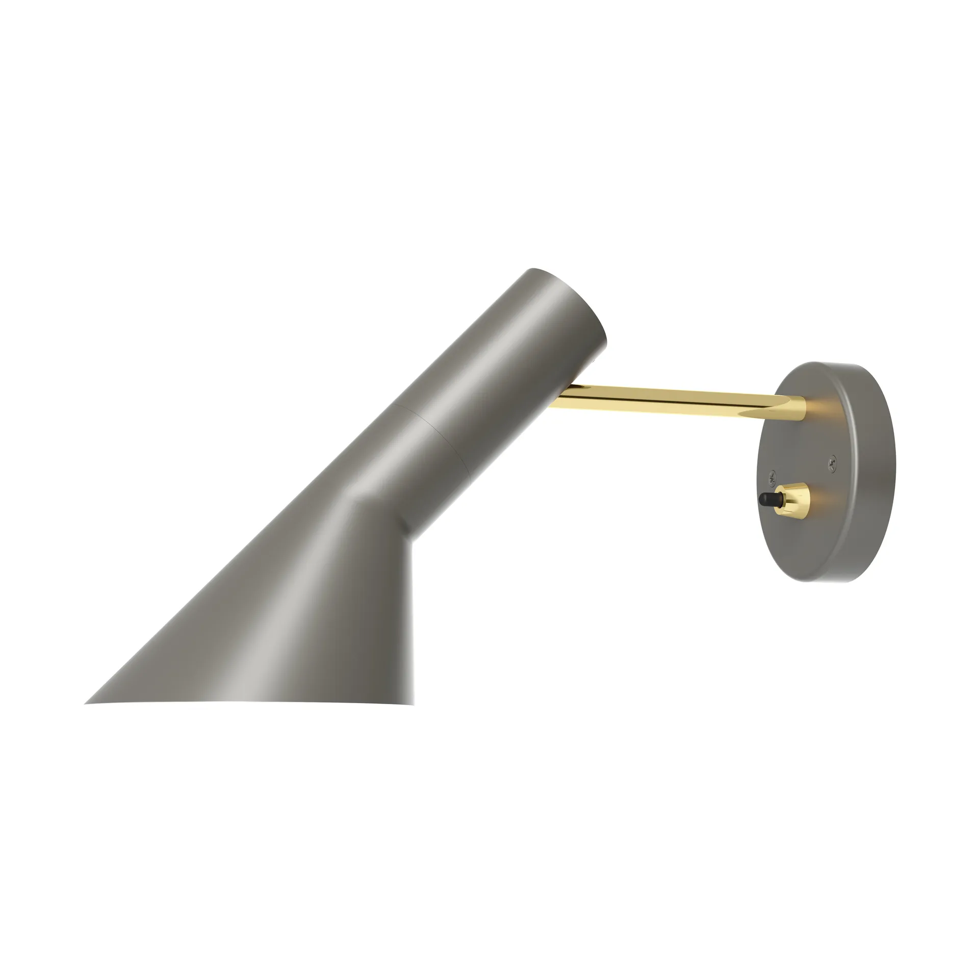 AJ wall lamp fixed installation, Brass-warm grey Louis Poulsen