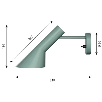 AJ wall lamp - Light petroleum - Louis Poulsen