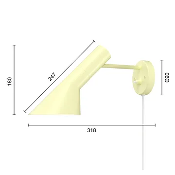 AJ wall lamp - Soft lemon - Louis Poulsen