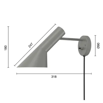 AJ wall lamp - Warm grey - Louis Poulsen