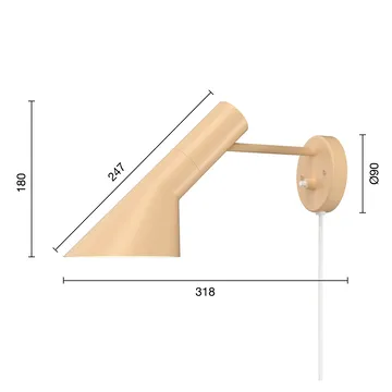 AJ wall lamp - Warm sand - Louis Poulsen