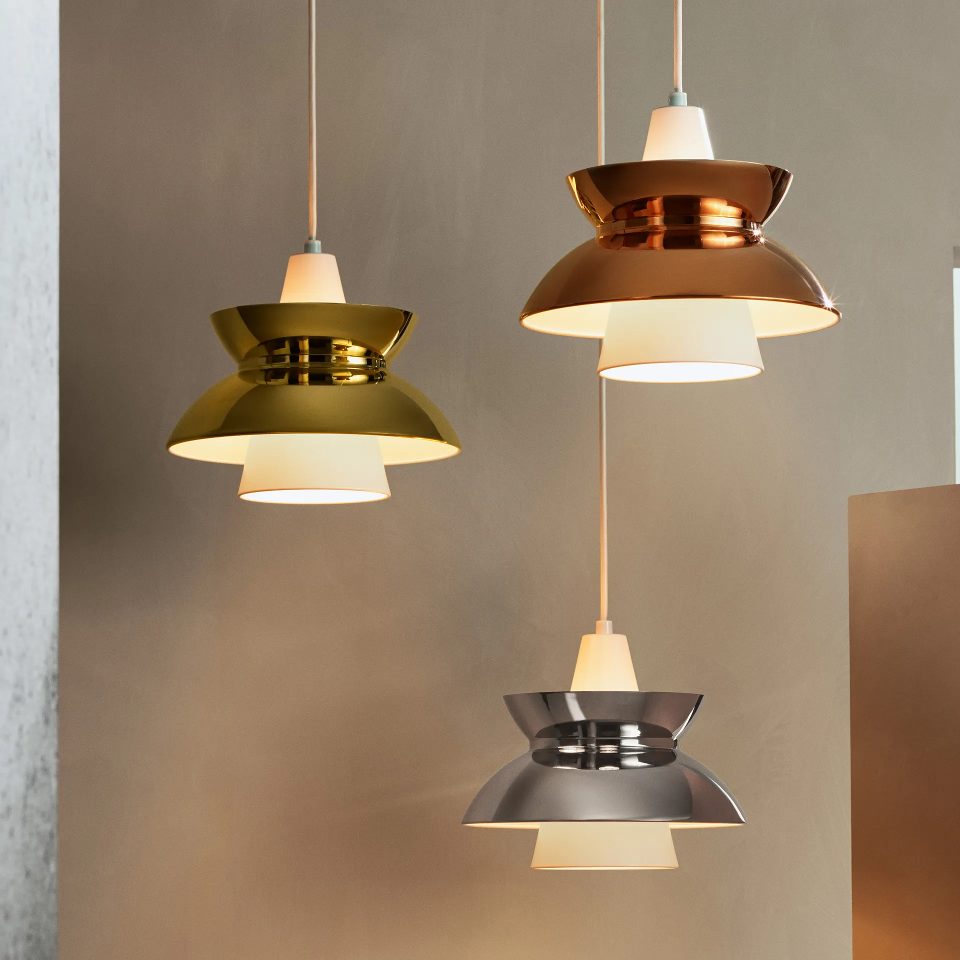 Doo-Wop pendant lamp metal , Copper Louis Poulsen