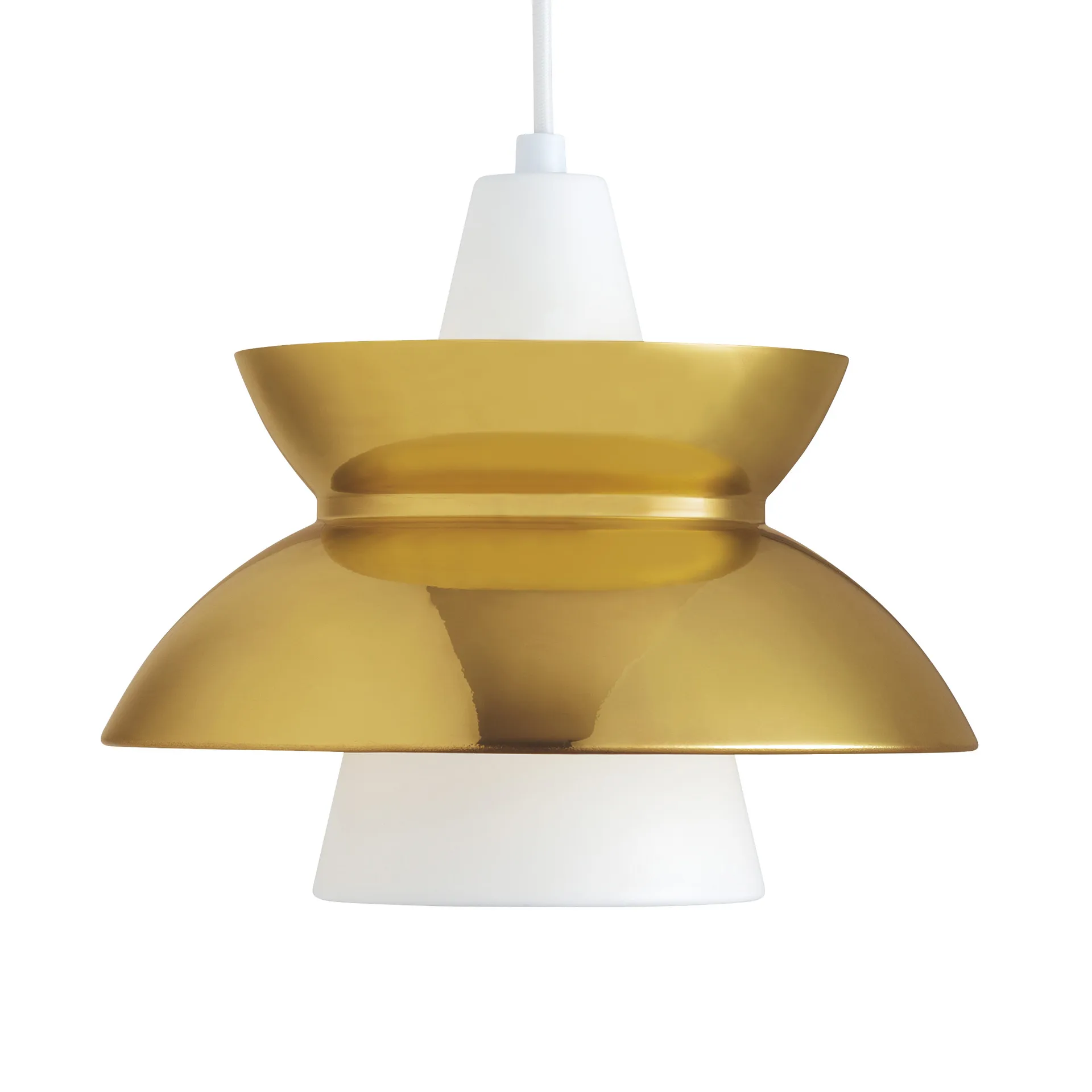 Doo-Wop pendant lamp metal , Polished brass Louis Poulsen