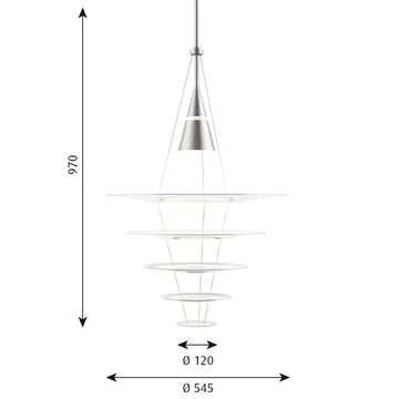 Enigma 545 pendant lamp - White - Louis Poulsen