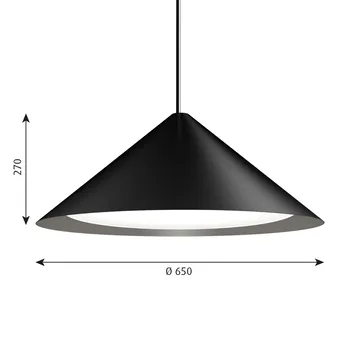 Keglen pendant lamp Ø65 cm - Black - Louis Poulsen