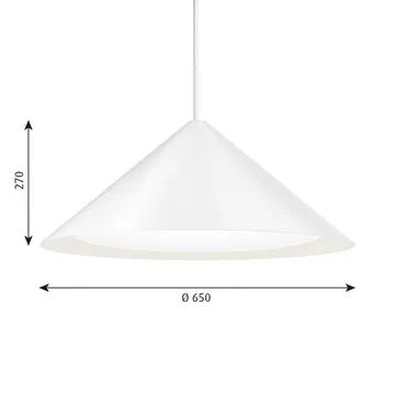 Keglen pendant lamp Ø65 cm - White - Louis Poulsen