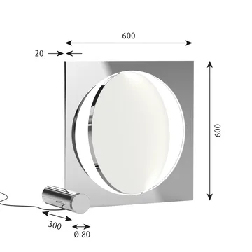Moonsetter floor lamp - High gloss chrome plated-white - Louis Poulsen