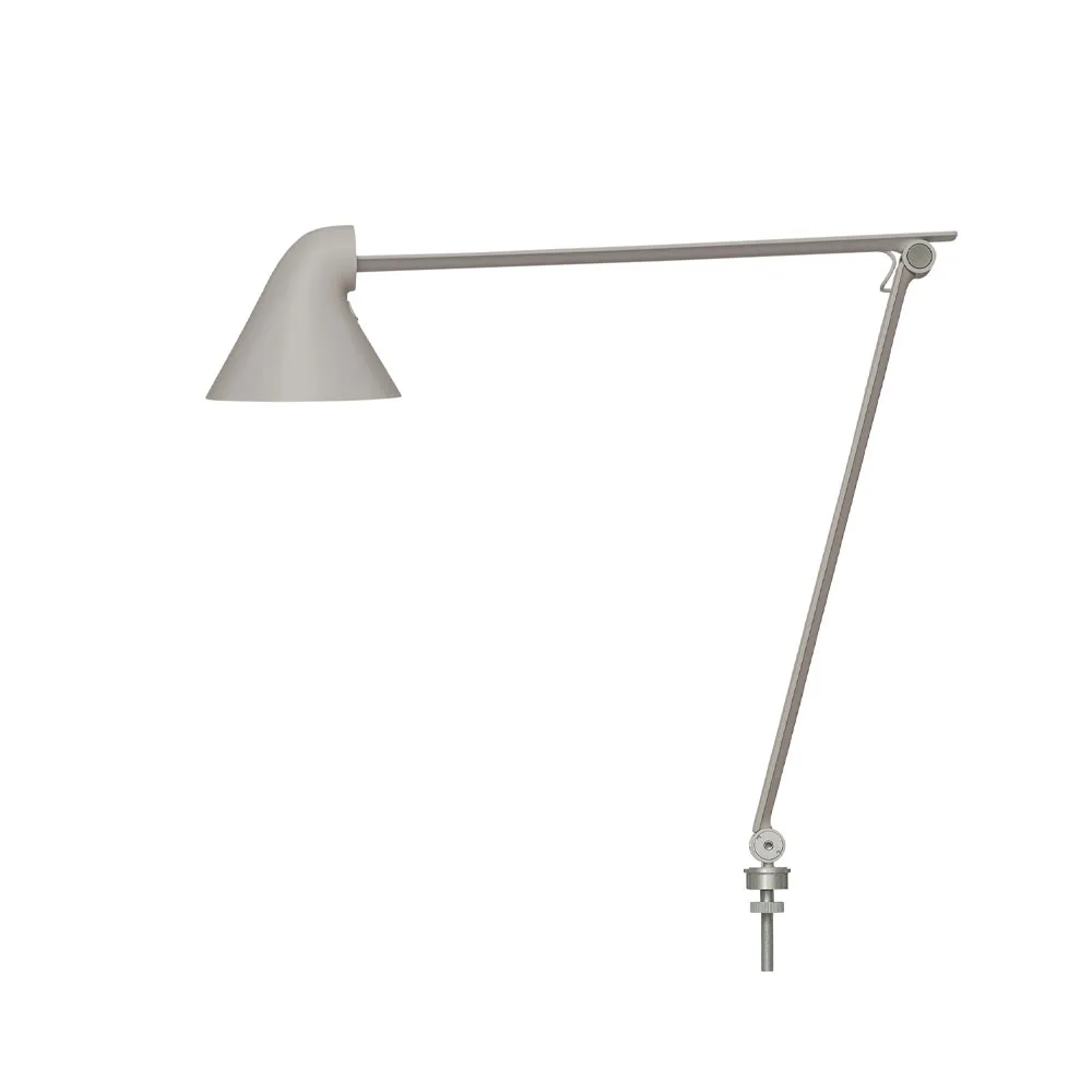 NJP desk lamp, Light grey, pin, 3000k Louis Poulsen