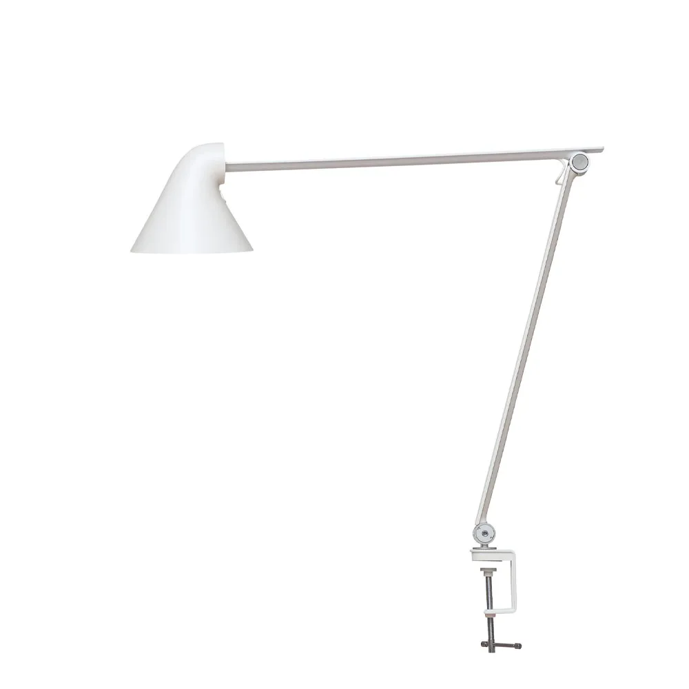 NJP desk lamp, White, clip, 2700k Louis Poulsen