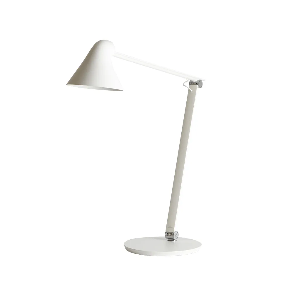 NJP desk lamp, White, footplate, 3000k Louis Poulsen
