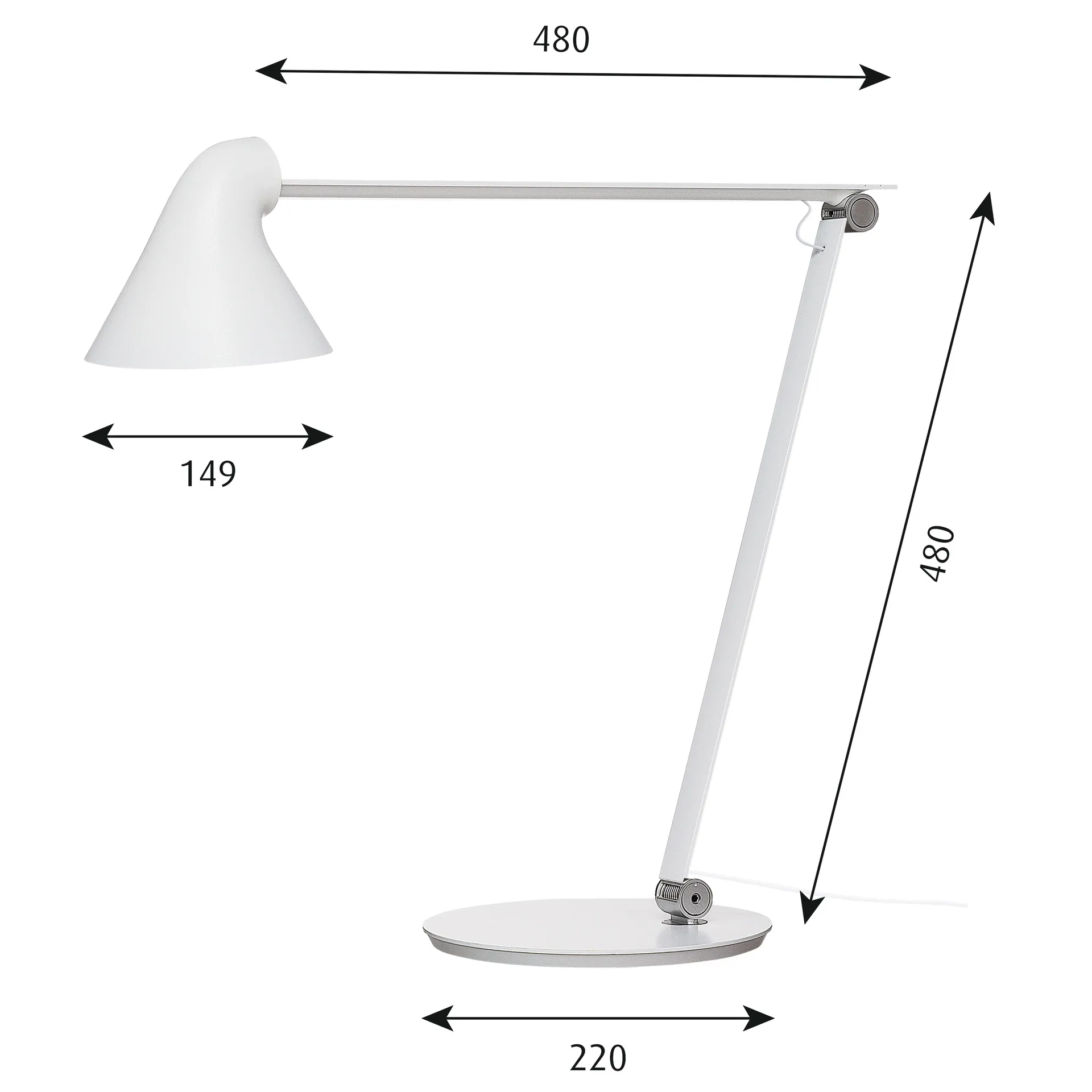 NJP table lamp, White Louis Poulsen