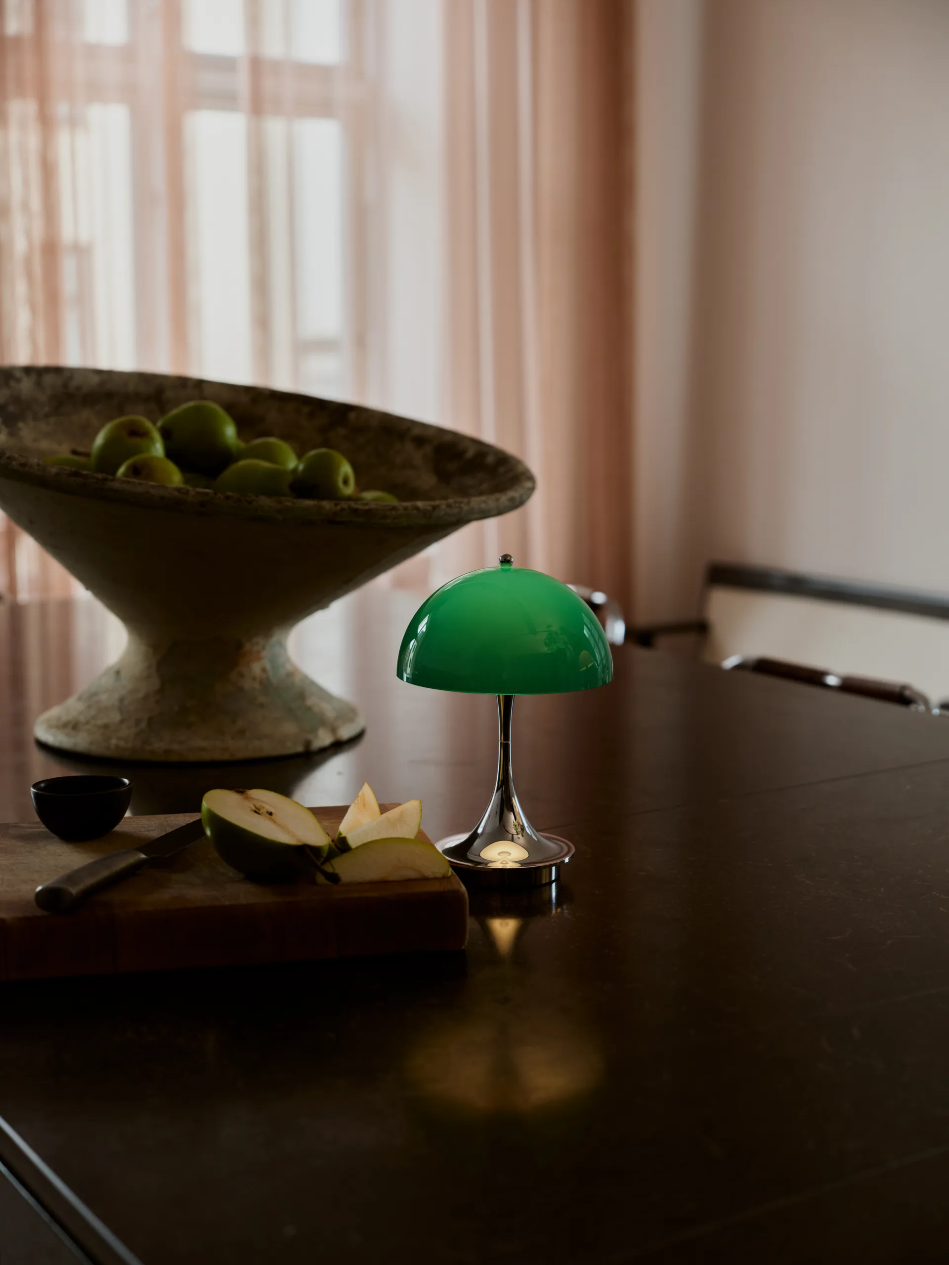Panthella 160 Portable v3 table lamp, Original Opal Green Louis Poulsen