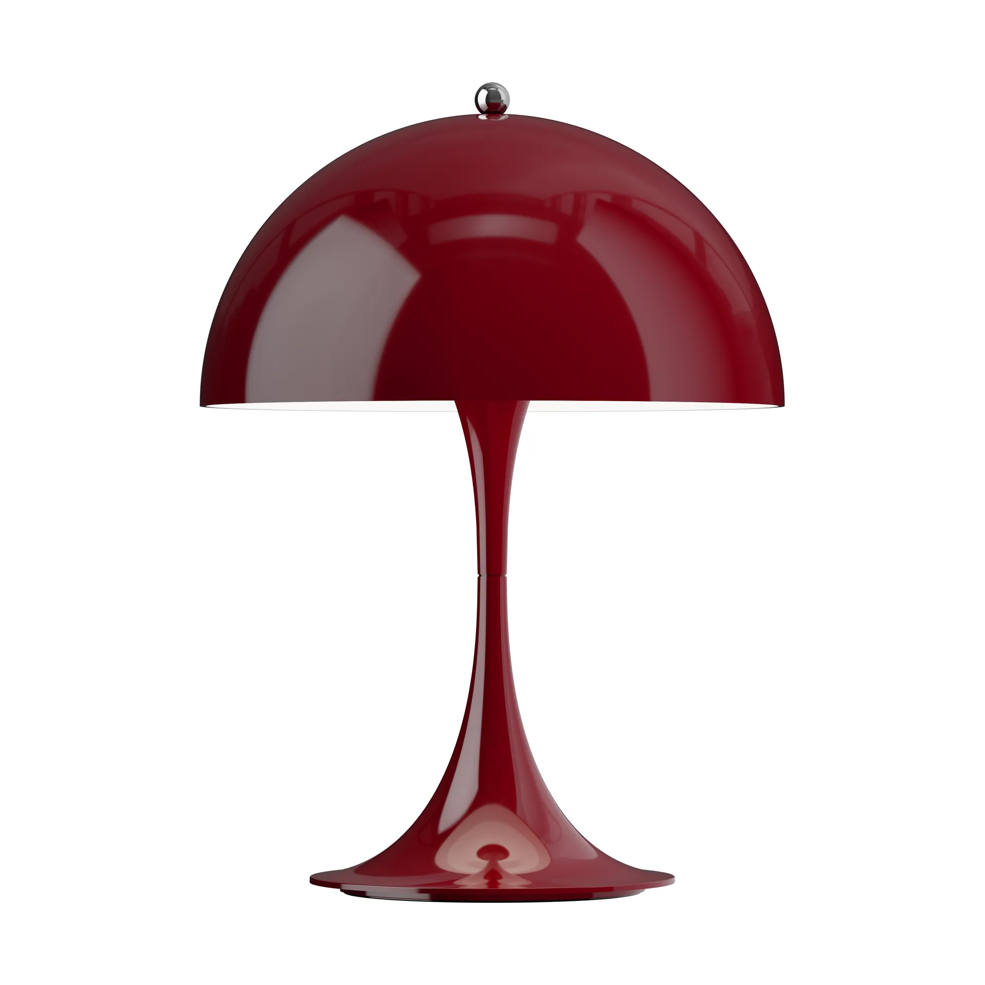 Panthella 250 portable table lamp V3, Opaque burgundy Louis Poulsen