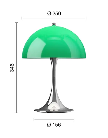 Panthella 250 portable table lamp V3 - Original Opal Green - Louis Poulsen