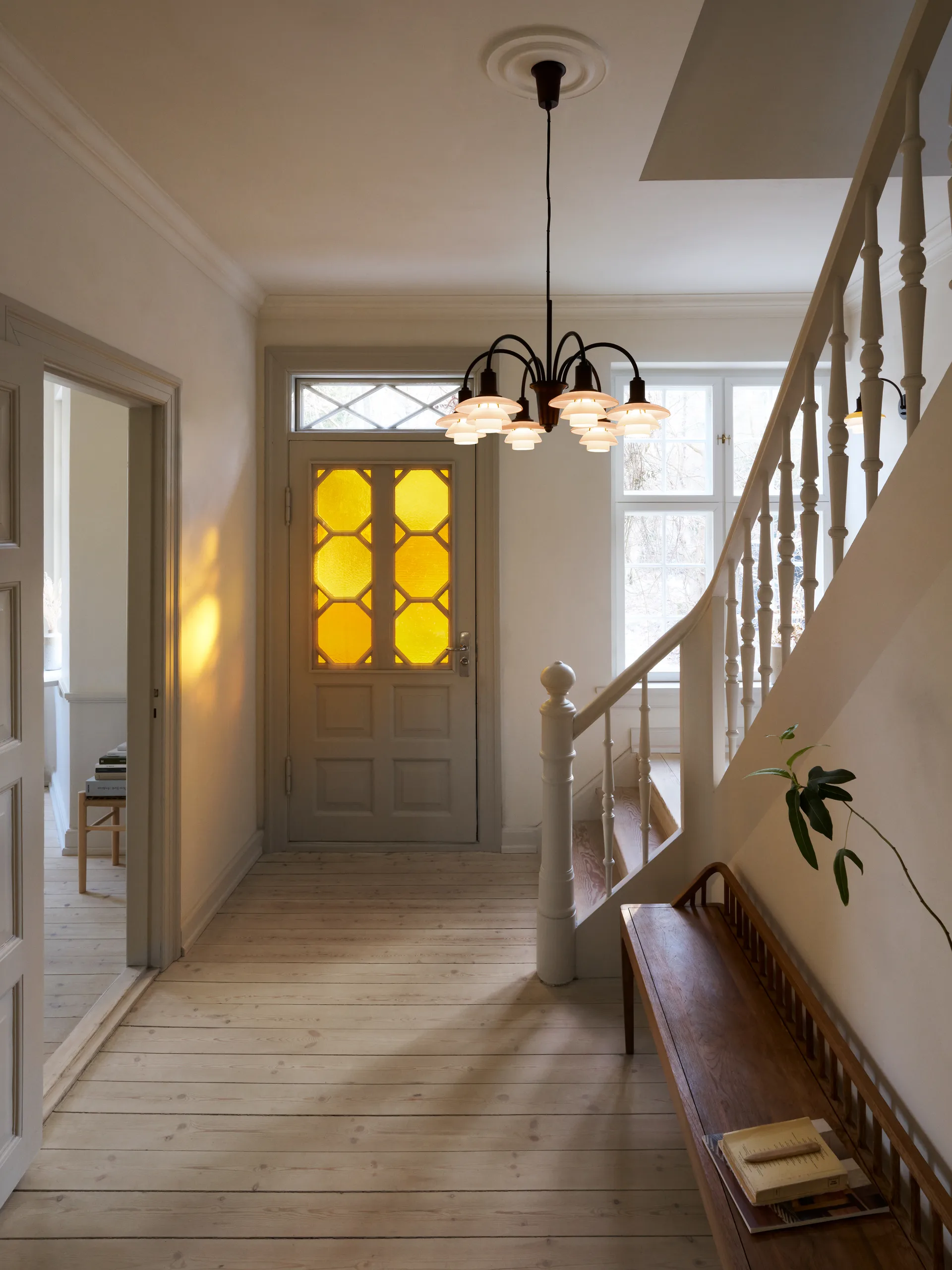 PH 1/1 Chandelier Centenary Edition chandelier, Brass-dusty terracotta, 6 arms Louis Poulsen