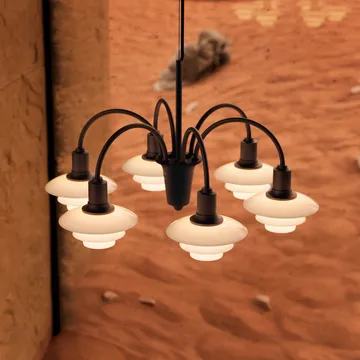 PH 1/1 Chandelier Centenary Edition chandelier - Brass-dusty terracotta, 6 arms - Louis Poulsen