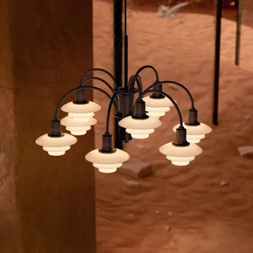 PH 1/1 Chandelier Centenary Edition chandelier - Brass-dusty terracotta, 9 arms - Louis Poulsen