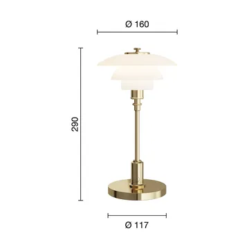 PH 1/1 portable table lamp - Brass-plated - Louis Poulsen