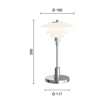 PH 1/1 portable table lamp - Chrome-plated - Louis Poulsen