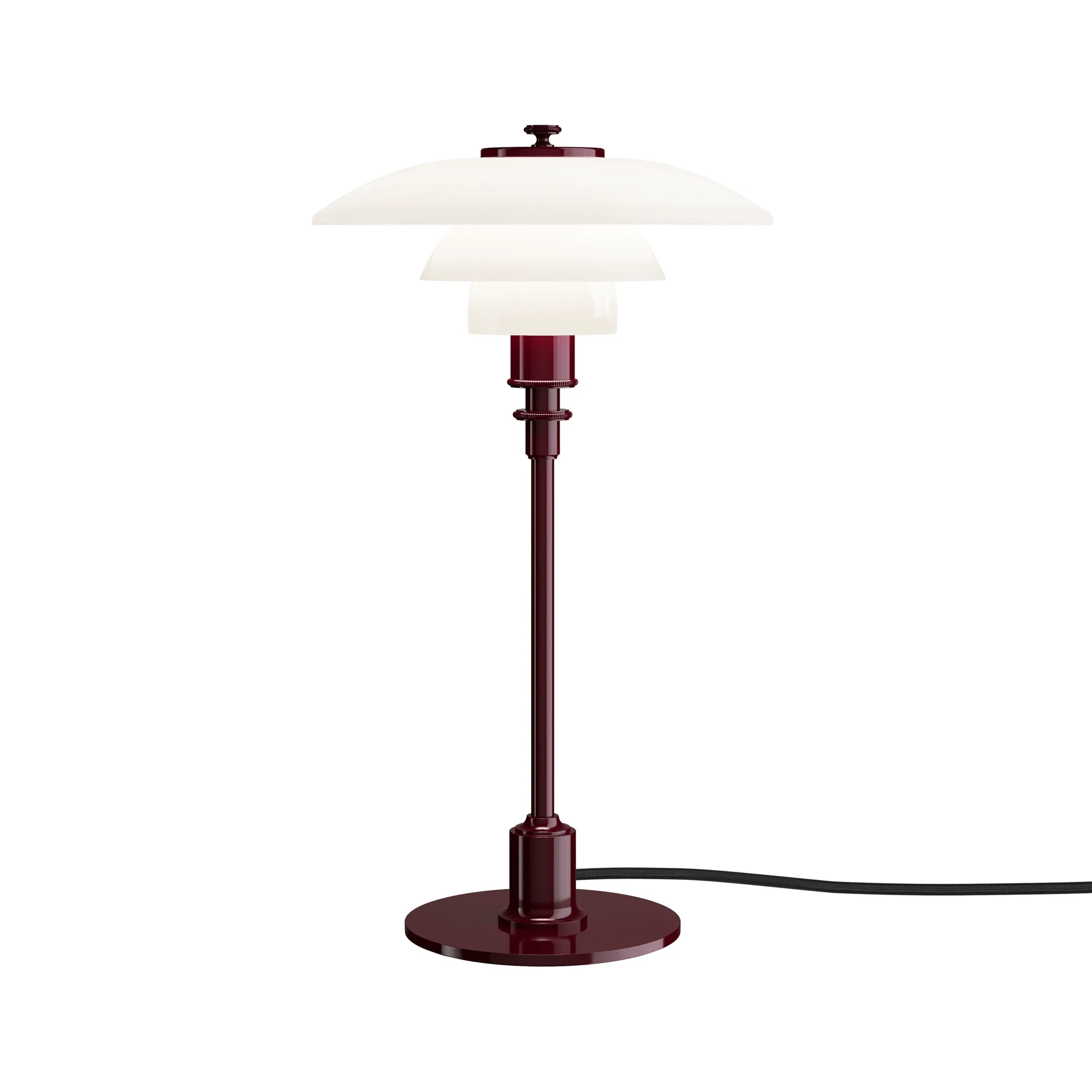 PH 2/1 table lamp, Glossy burgundy Louis Poulsen
