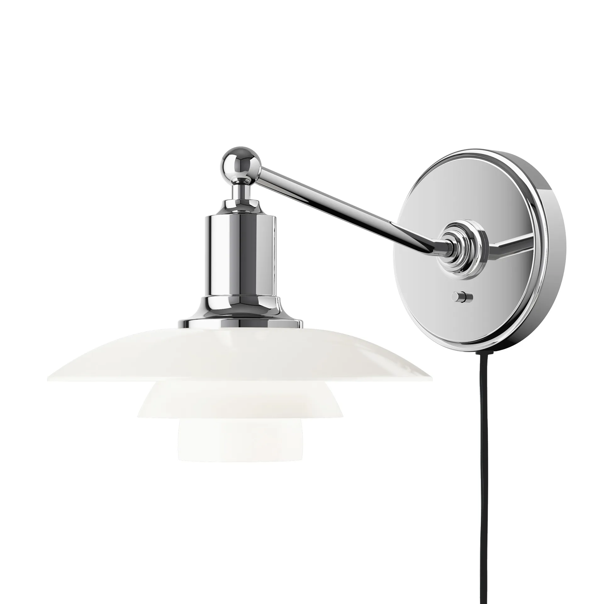 PH 2/1 wall lamp, Chromed high gloss Louis Poulsen