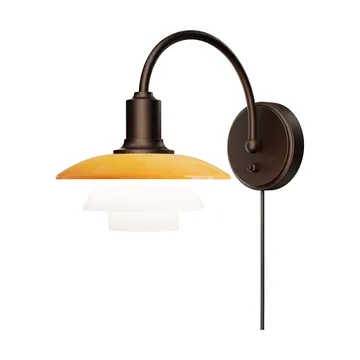 PH 2/2 Centenary Edition wall lamp - Amber-opal white, plug - Louis Poulsen