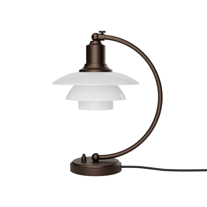 PH 2/2 Luna table lamp - Aged brass-opal glass - Louis Poulsen