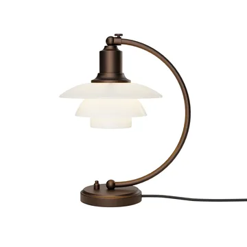 PH 2/2 Luna table lamp - Aged brass-opal glass - Louis Poulsen