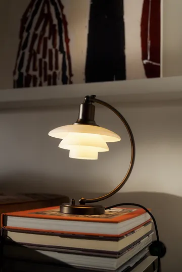 PH 2/2 Luna table lamp - Aged brass-opal glass - Louis Poulsen