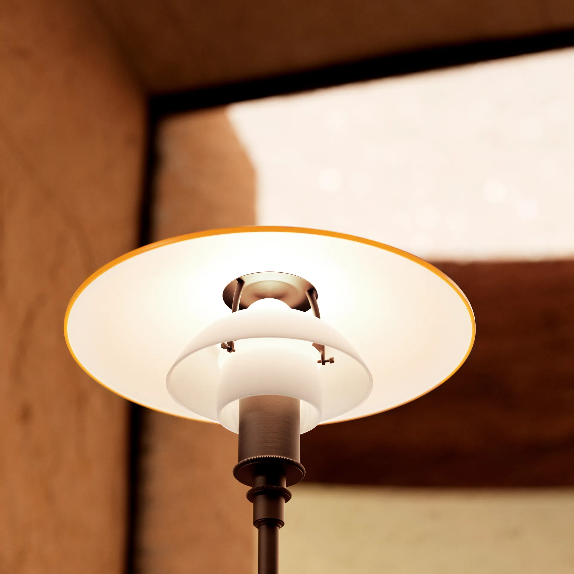 PH 3½-2½ floor lamp Centenary Edition, Amber-opal white Louis Poulsen