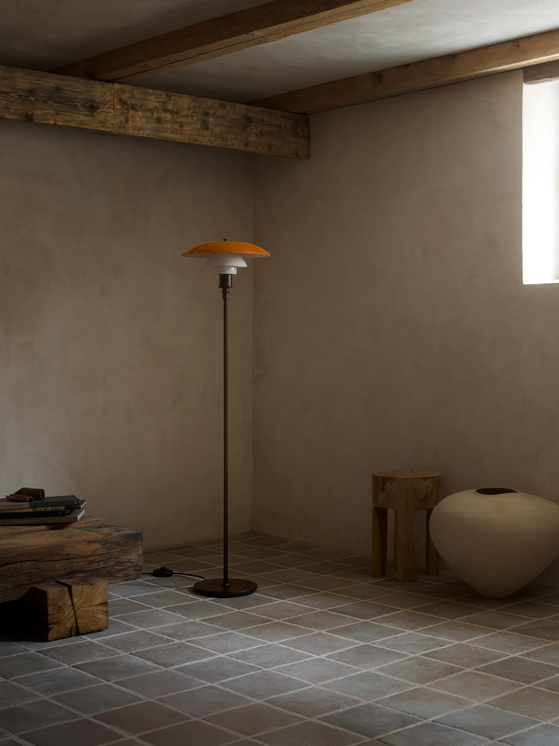 PH 3½-2½ floor lamp Centenary Edition, Amber-opal white Louis Poulsen