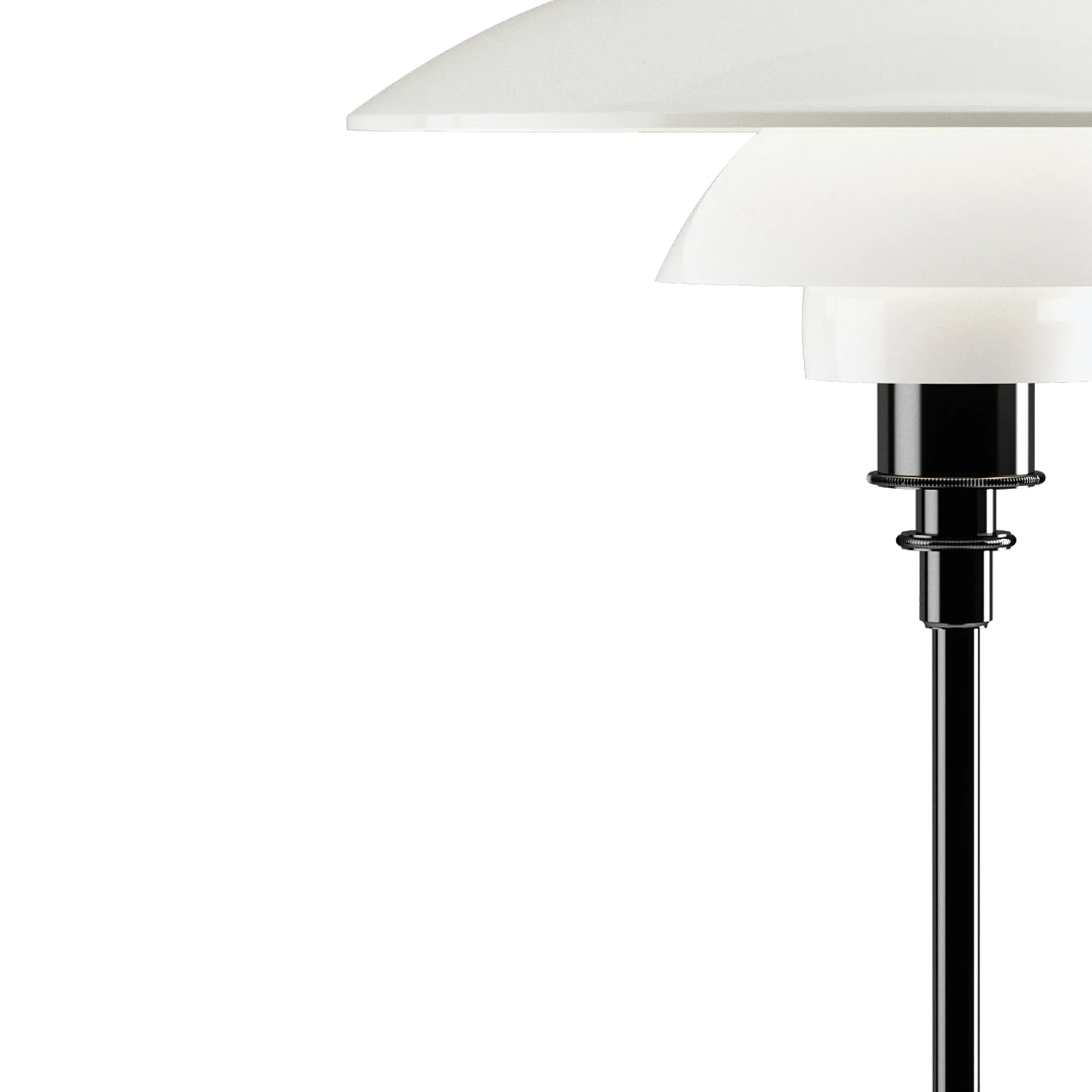 PH 3½-2½ opalglass table lamp, Black Louis Poulsen