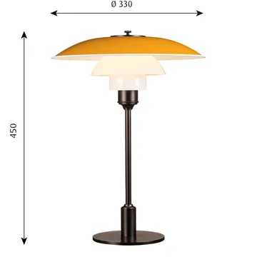 PH 3½-2½ table lamp - Yellow - Louis Poulsen