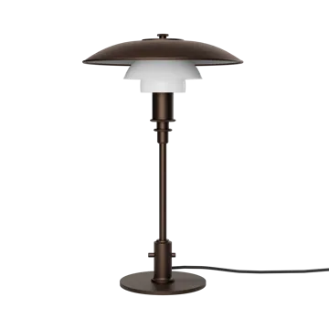 PH 3/2 Luna table lamp - Aged brass-opal glass - Louis Poulsen
