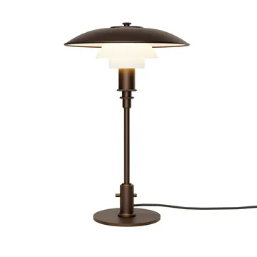 PH 3/2 Luna table lamp - Aged brass-opal glass - Louis Poulsen