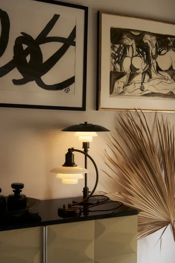 PH 3/2 Luna table lamp - Aged brass-opal glass - Louis Poulsen
