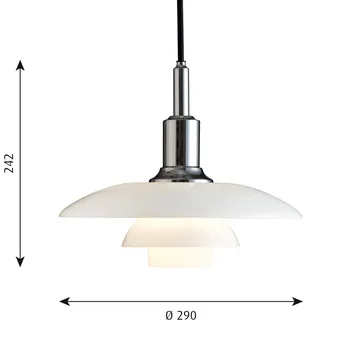 PH 3/2 pendant lamp - Chome - Louis Poulsen